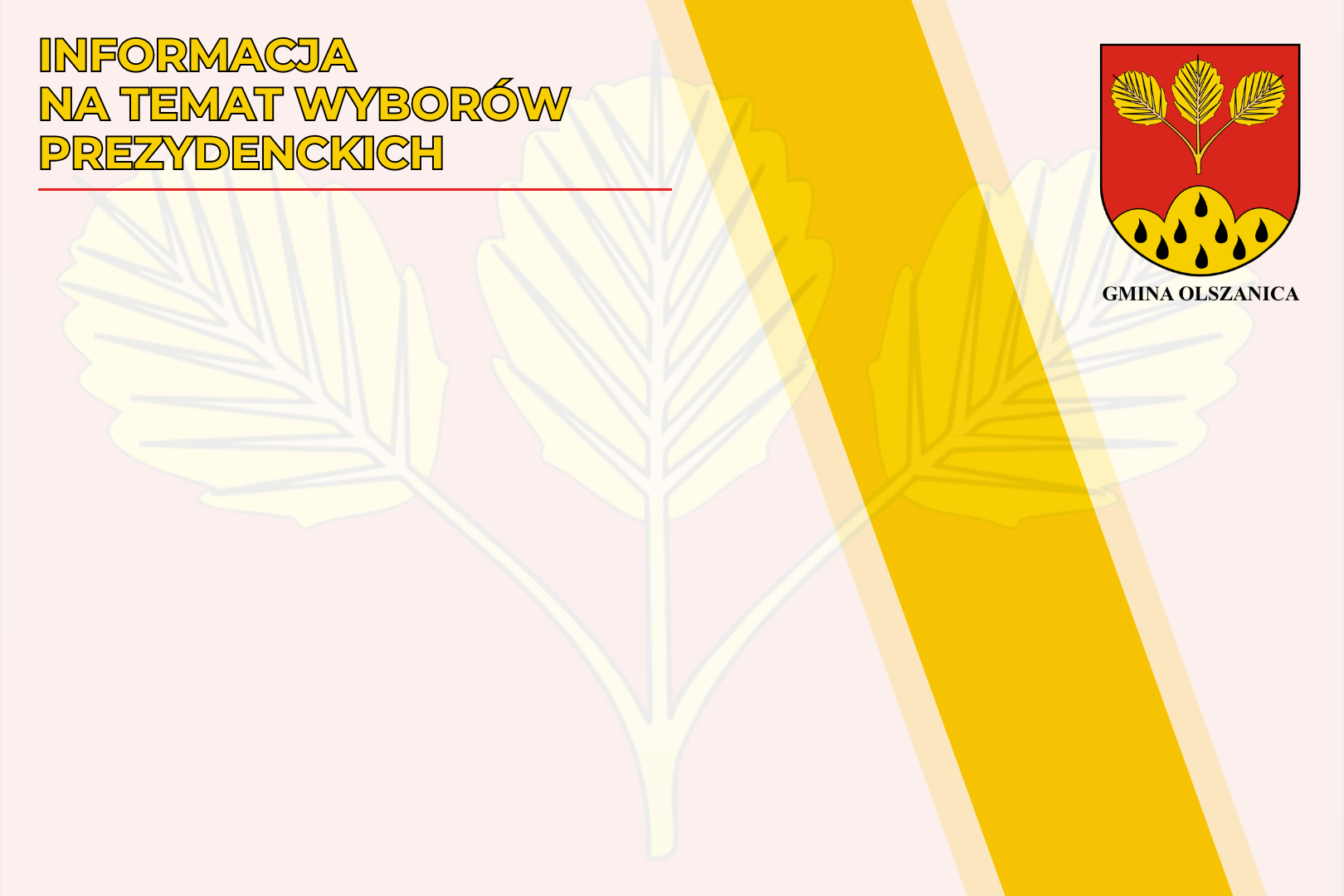 Informacja na temat Wyborów Prezydenckich