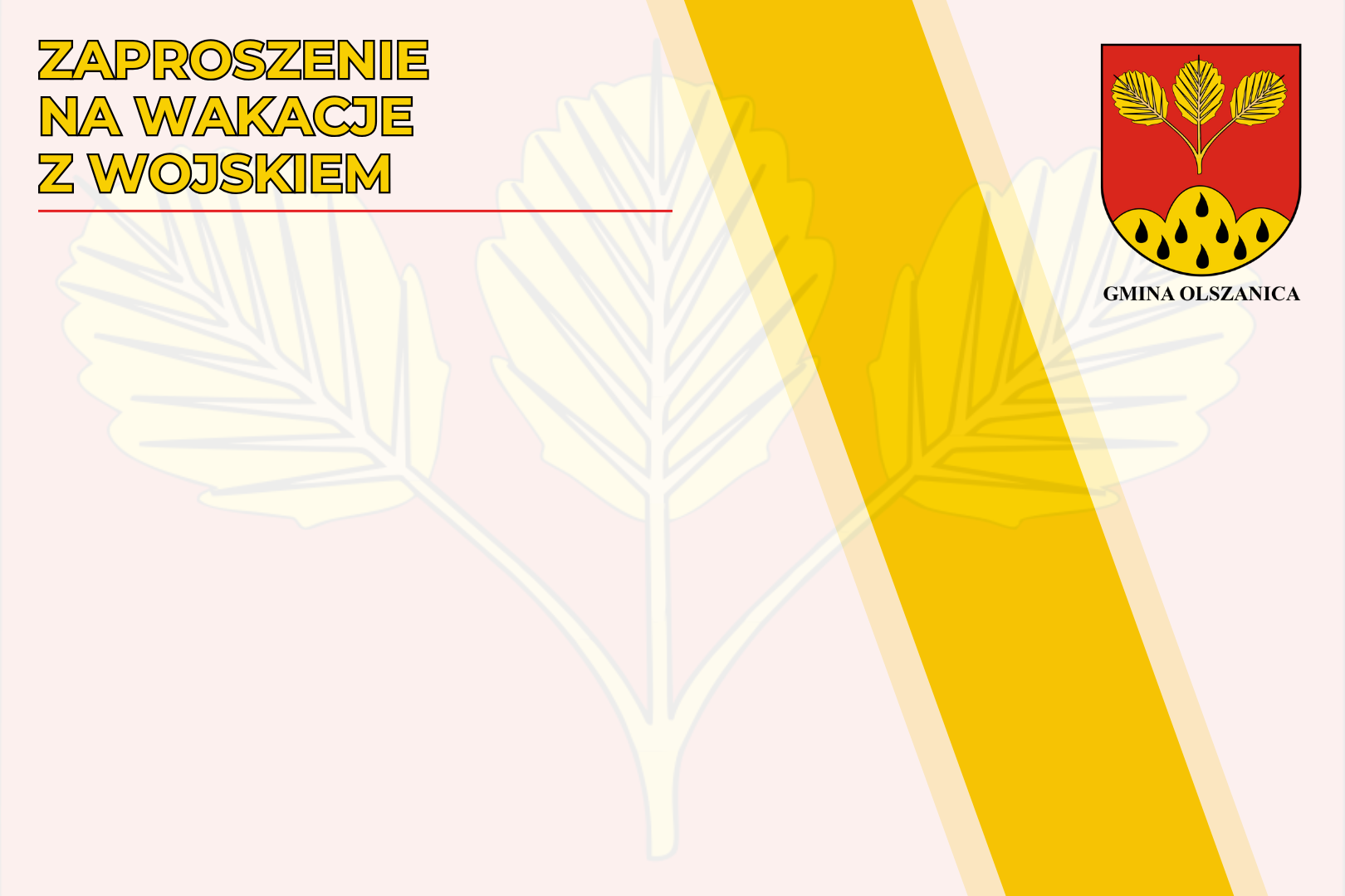 Zaproszenie na wakacje z wojskiem