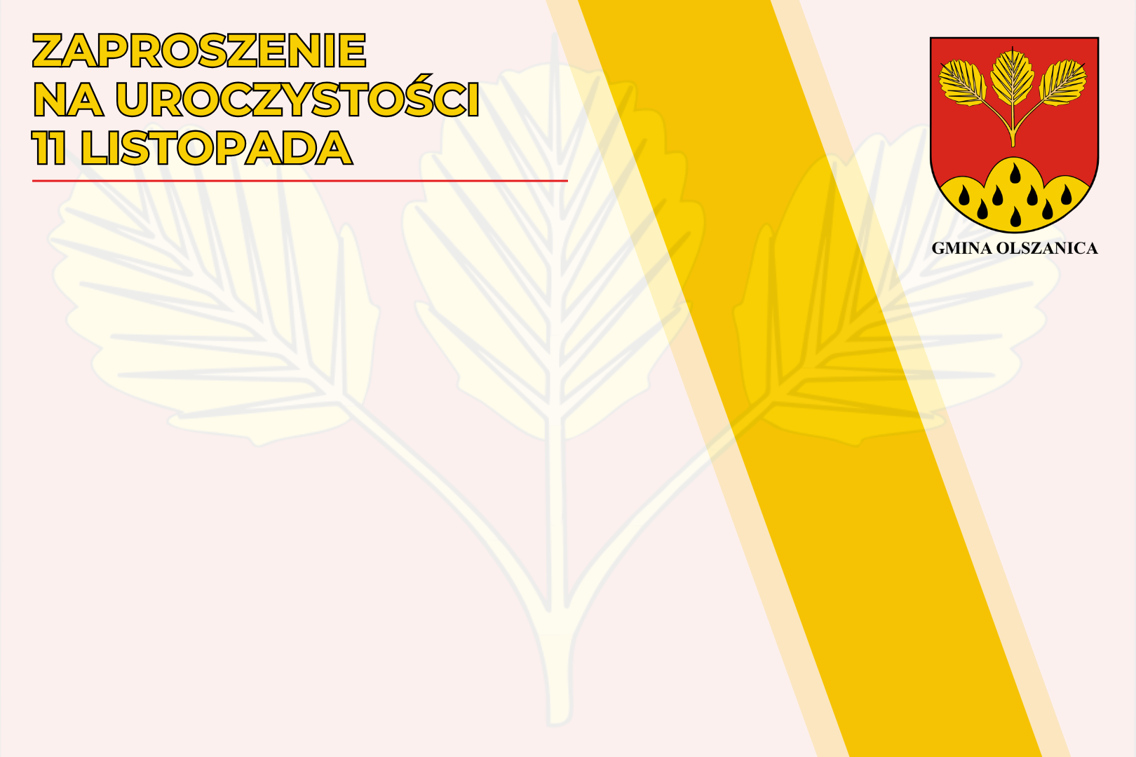 Zaproszenie na uroczystości 11 listopada
